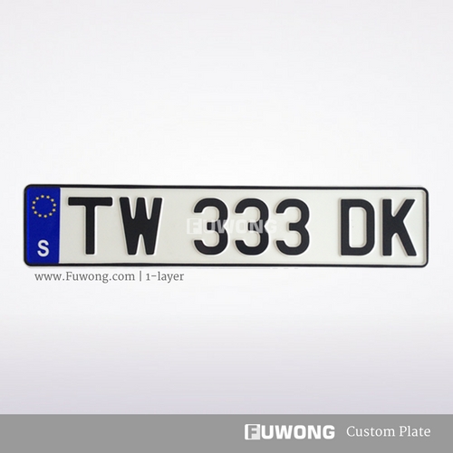 Custom made front license plate